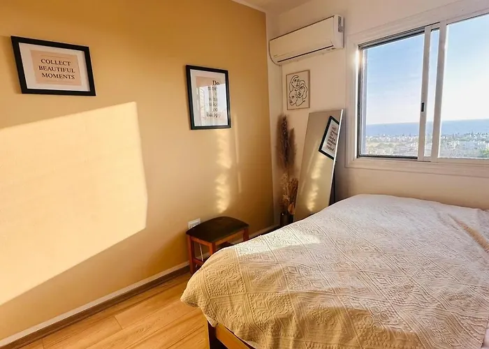 Healthy Vacation With Sea View, Pool, 2 Double Beds 아파트